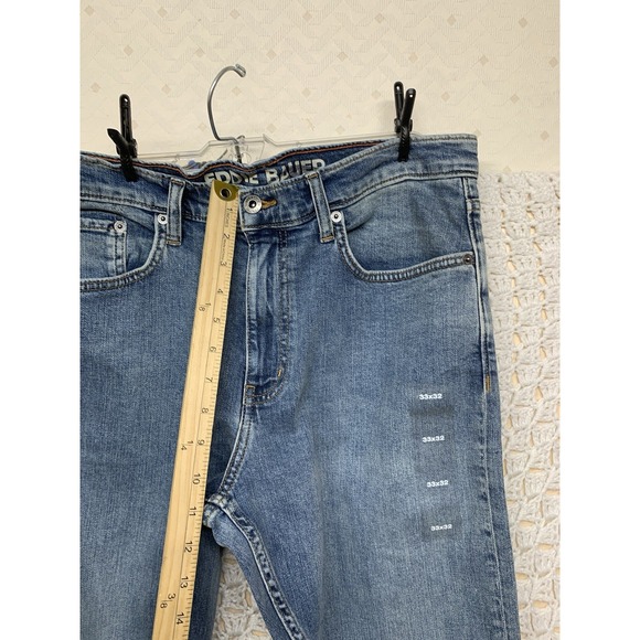 Eddie Bauer Jeans Mens Size 33x32  Blue Denim Straight Fit Pockets Stretch  New - Picture 8 of 12